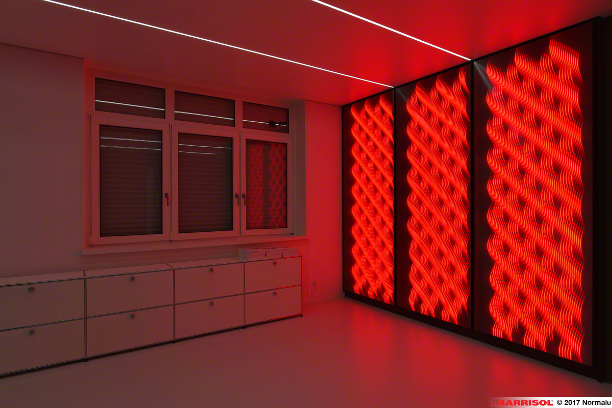 червени светлинни ефекти с платна ELT3D